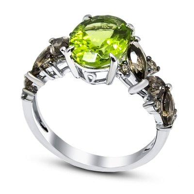 Кольцо с бриллиантом, раухтопазом и хризолитом «Сияние Мистики» La Nordica (арт.29-12-CEJ0-32613-UN)