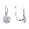 Серьги из серебра с фианитами (Арт.94021908)