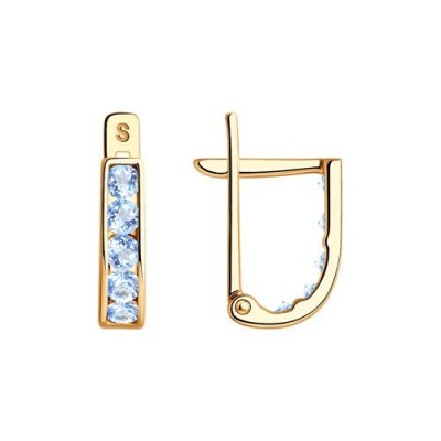 Серьги из золота с фианитами (Арт.021500)