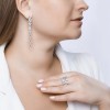 Серьги длинные серебряные с фианитами «Каскад Света» SOKOLOV (арт.9402-2375)