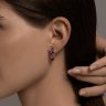 Серьги золотые пробы 585 с миксом камней (Арт.728775)