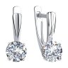 Серьги из серебра с фианитами (Арт.94023538)