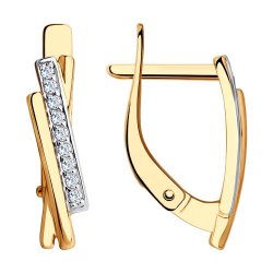 Серьги из золота с фианитами (Арт.028524)