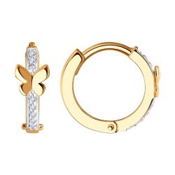 Серьги из золота с фианитами (Арт.029046)