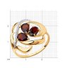 Кольцо золотое пробы 585 с гранатом (Арт.714732)