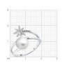 Кольцо золотое пробы 585 с жемчугом (Арт.79-10048-3)