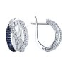 Серьги из серебра с фианитами (Арт.94025940)