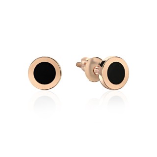 Серьги золотые с агатом «Stylish Circle» ESTET (арт.01С4114225-1)