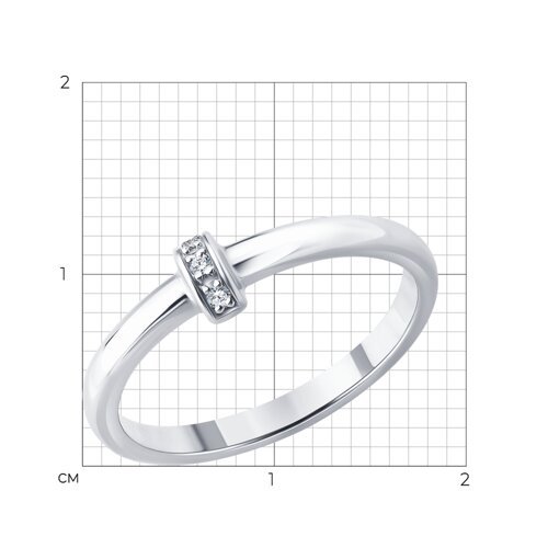 Кольцо SOKOLOV из серебра 925 с бриллиантами (арт. 87010100)