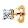 Серьга из золота с бриллиантом выращенным (Арт.9170008-5)