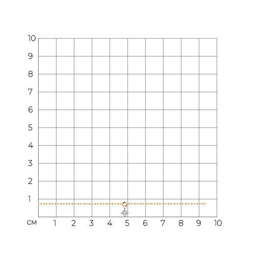 Браслет из золота с фианитом «Искра нежности» Соколов (арт.051343)