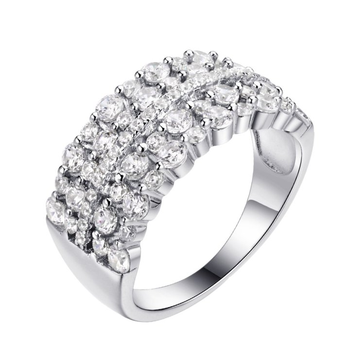 Кольцо из серебра с фианитом (Арт.cz-r00640-x-w-x-x-w)
