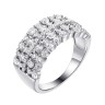 Кольцо серебряное с фианитами «Trendy Shine» Fresh Jewelry (арт.CZ-R00640-X-W-X-X-W)