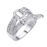 Кольцо серебряное с фианитами «Trendy Buckle» Fresh Jewelry (арт.MP-R00843-X-W-X-X-W)