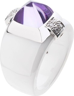 Кольцо с аметистом и бриллиантами «Enchantement Ceramic» Guy Laroche (арт.TI016GCAB)
