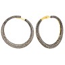 Серьги из золота с коричневыми бриллиантами «Ночной Орбитал» MYJEWELS (арт.E38930B1F14YB001_SR_DN_YG)