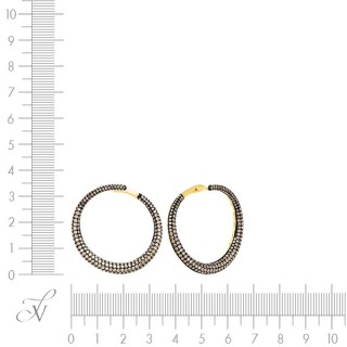 Серьги из золота с коричневыми бриллиантами «Ночной Орбитал» MYJEWELS (арт.E38930B1F14YB001_SR_DN_YG)