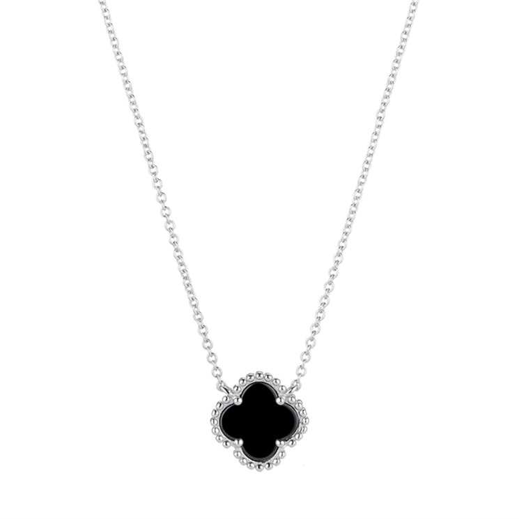 Ожерелье из серебра с керамикой (Арт.tc-n01829-b-w-x-x-x)