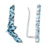 Серьги из серебра с ситаллами (Арт.94-320-02173-1)