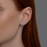 Серьги из серебра с ситаллами (Арт.94-320-02173-1)