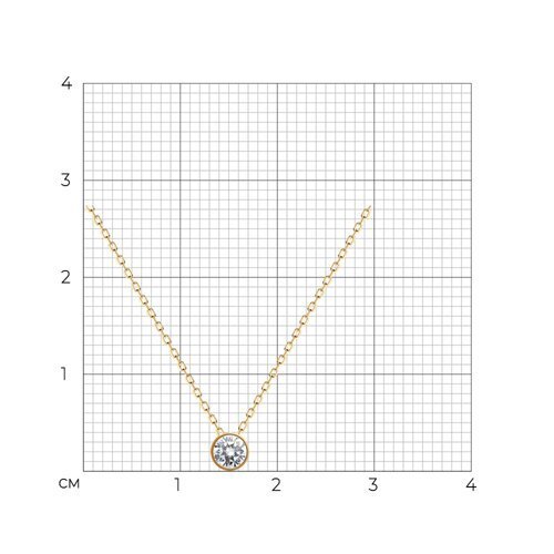 Колье из золота с бриллиантом (Арт.1070194)