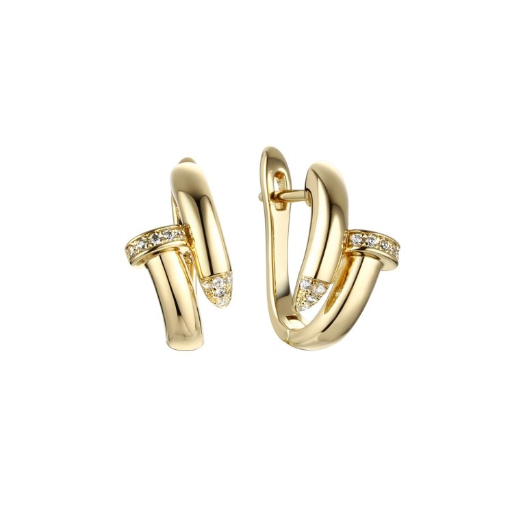 Серьги из серебра с фианитом (Арт.cz-e02678-x-l-x-x-w)