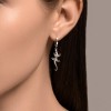 Серьги из серебра с фианитами «Ящерка удачи» Соколов (арт.94026657)