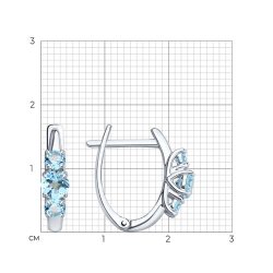 Серьги из серебра с топазами (Арт.92022934)