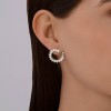 Серьги из серебра с фианитами «Солнечный круг» Соколов (арт.94026880)
