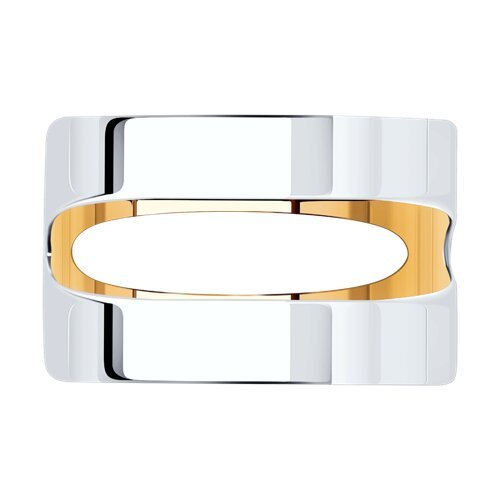 Кольцо из золоченого серебра «Двойная грань» Соколов (арт.93-110-01665-1)