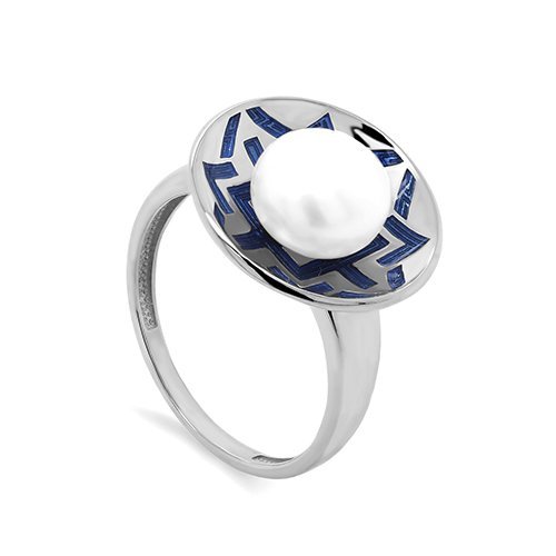 Кольцо серебряное с жемчугом «Cápula» Kabarovsky (арт.11-689-1507)