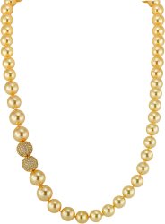Ожерелье из серебра с жемчугом и кристаллом swarovski (Арт.2l-gk-6)