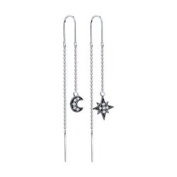 Серьги из серебра с фианитами (Арт.94-123-01499-1)
