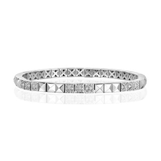 Браслет с бриллиантами из белого золота «Геометрия Elegance» Estet (арт.01Б623489)