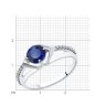 Кольцо из серебра с корундом и фианитами (Арт.94-310-00356-1)