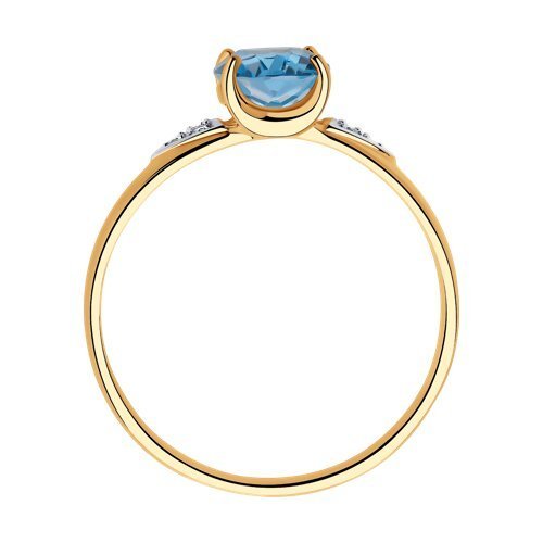 Кольцо золотое пробы 585 с топазом (Арт.51-310-00216-1)