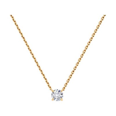 Колье из золота  с выращенным бриллиантом и рубином (Арт.51-270-02319-1)