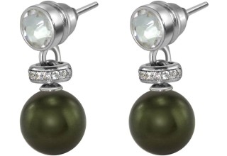 Серьги серебро с жемчугом и куб. цирконием Pearl Kiss 34S от Rivoli (арт.ABS-3-8-34-S)