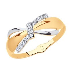 Кольцо из золота с фианитами (Арт.018059)