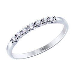 Кольцо из серебра с фианитами (Арт.94012721)