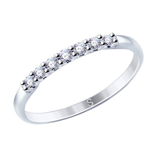 Кольцо из серебра с фианитами (Арт.94012721)
