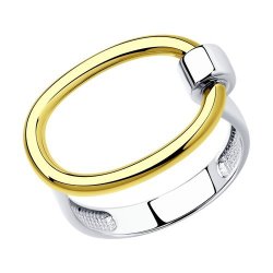 Кольцо из золочёного серебра (Арт.94013341)