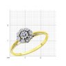 Кольцо из комбинированного золота с бриллиантами (Арт.53-210-02059-1)