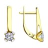 Серьги из желтого золота с фианитами (Арт.53-120-00793-1)