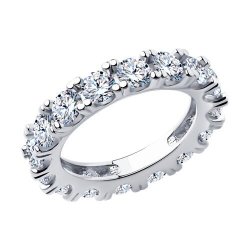 Кольцо из серебра с фианитами (Арт.94013681)