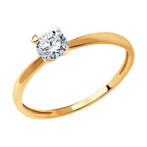 Кольцо из золота с фианитом (Арт.019104)