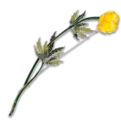 Брошь из серебра Т.Полякова &quot;Купальница&quot; (Арт.41495)