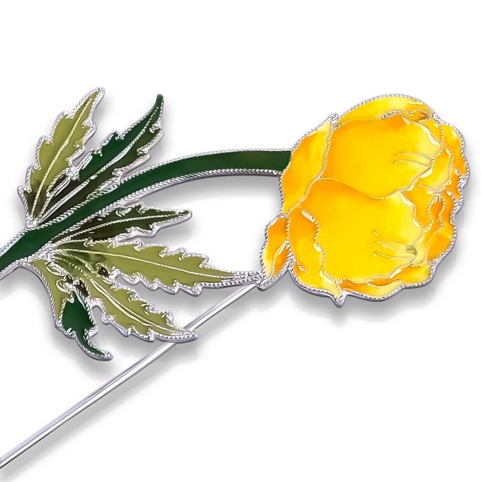 Брошь из серебра Т.Полякова "Купальница" (Арт.41495)