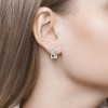 Серьги из серебра с фианитами «Синяя Кошечка» Соколов (арт.94021369)