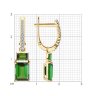 Серьги из золота с бриллиантами и турмалином (Арт.6024246)